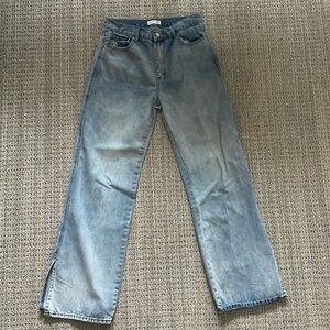 Grey Lab Wide leg Jeans open slit at ankle women’s size 30